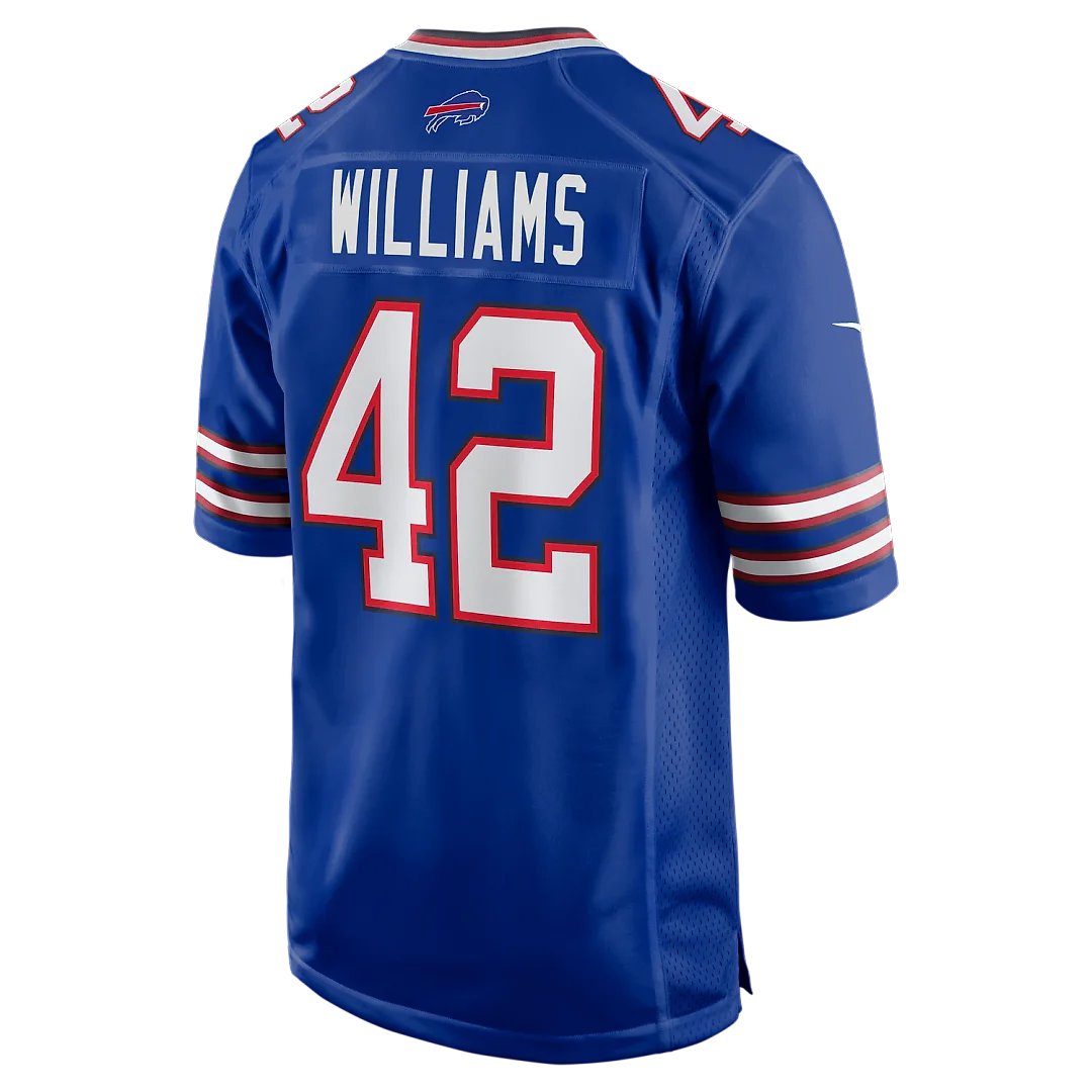 Zennovawear Dorian Williams Buffalo Bills Home Game Jersey - Royal