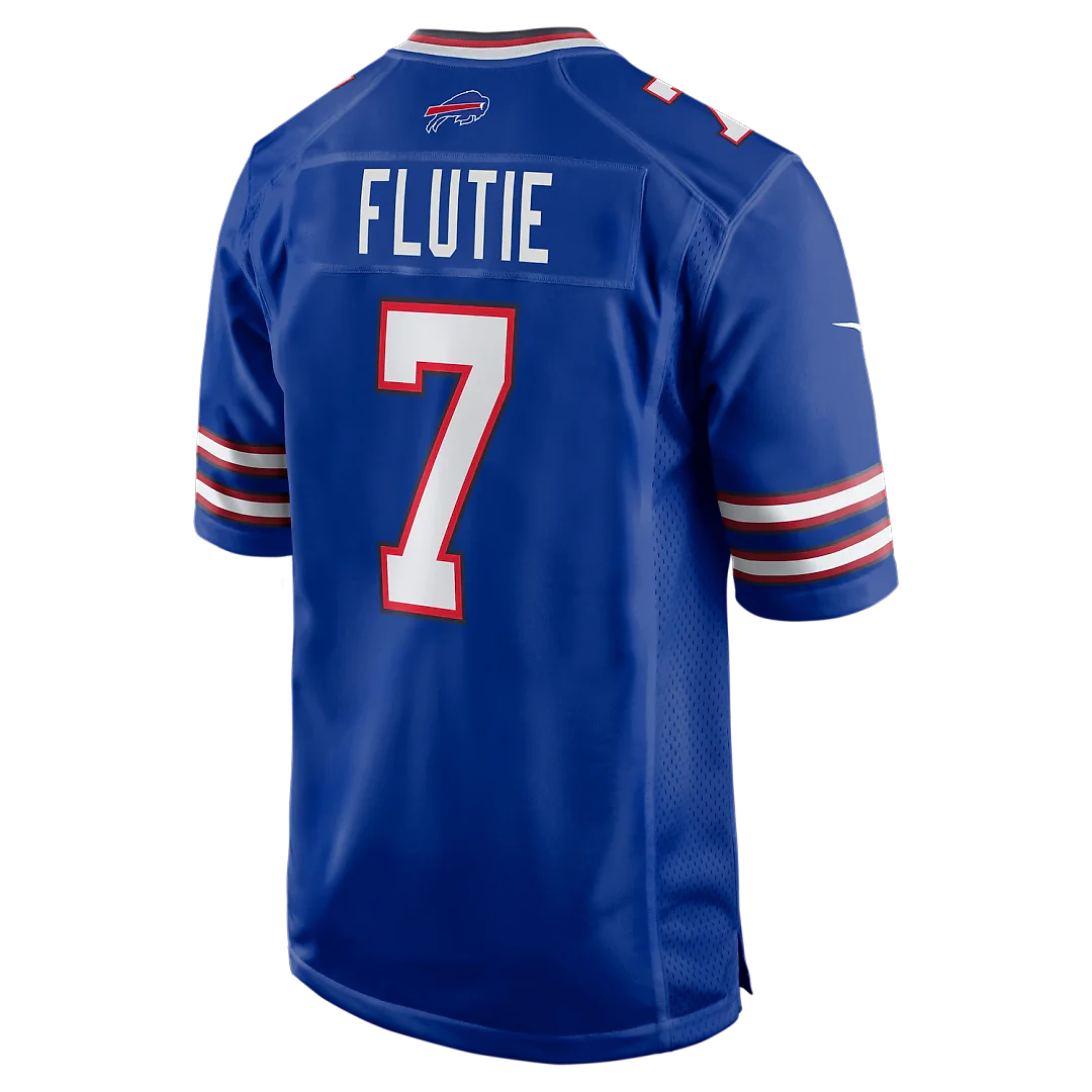 Zennovawear Doug Flutie Buffalo Bills Game Retired Player Jersey - Royal