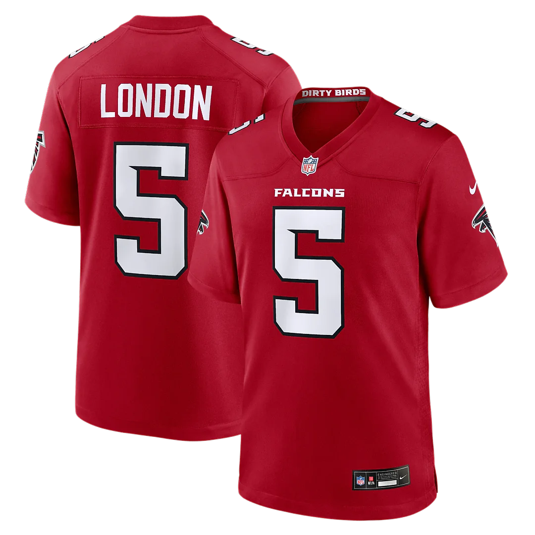 Zennovawear Drake London Atlanta Falcons Game Jersey - Red