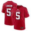 Zennovawear Drake London Atlanta Falcons Game Jersey - Red
