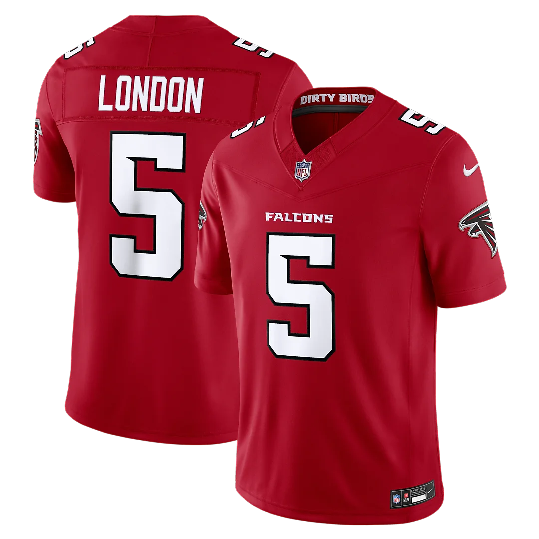 Zennovawear Drake London Atlanta Falcons Team Vapor FUSE. Stitched Limited Jersey - Red