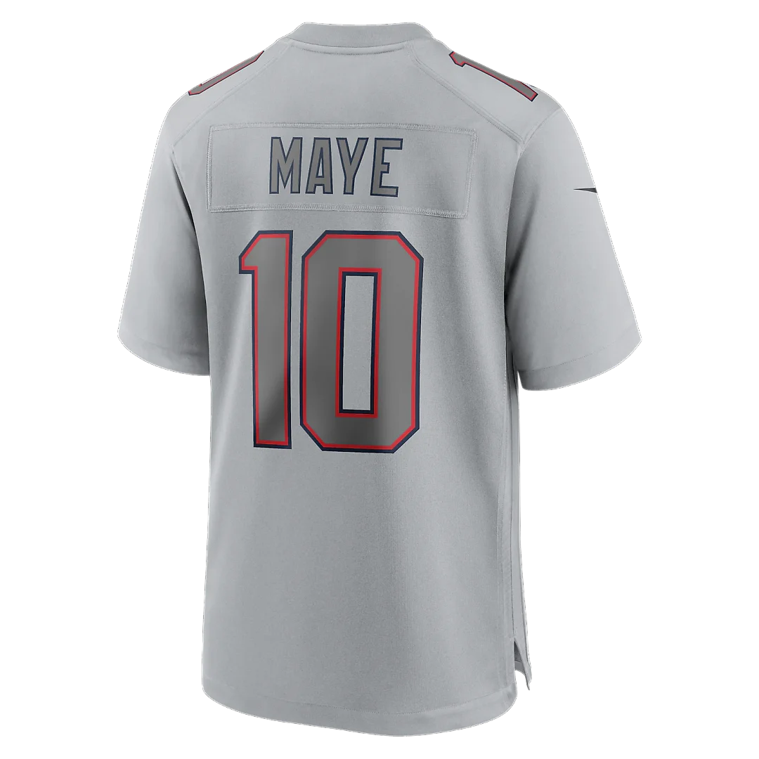 Zennovawear Drake Maye New England Patriots Atmosphere Fashion Game Jersey - Gray