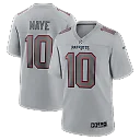 Zennovawear Drake Maye New England Patriots Atmosphere Fashion Game Jersey - Gray