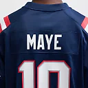 Zennovawear Drake Maye New England Patriots Player Game Jersey - Navy