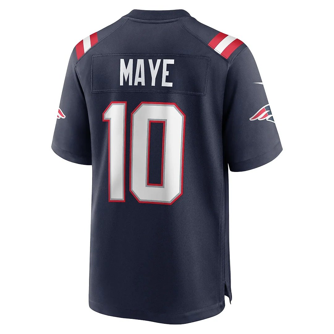 Zennovawear Drake Maye New England Patriots Player Game Jersey - Navy