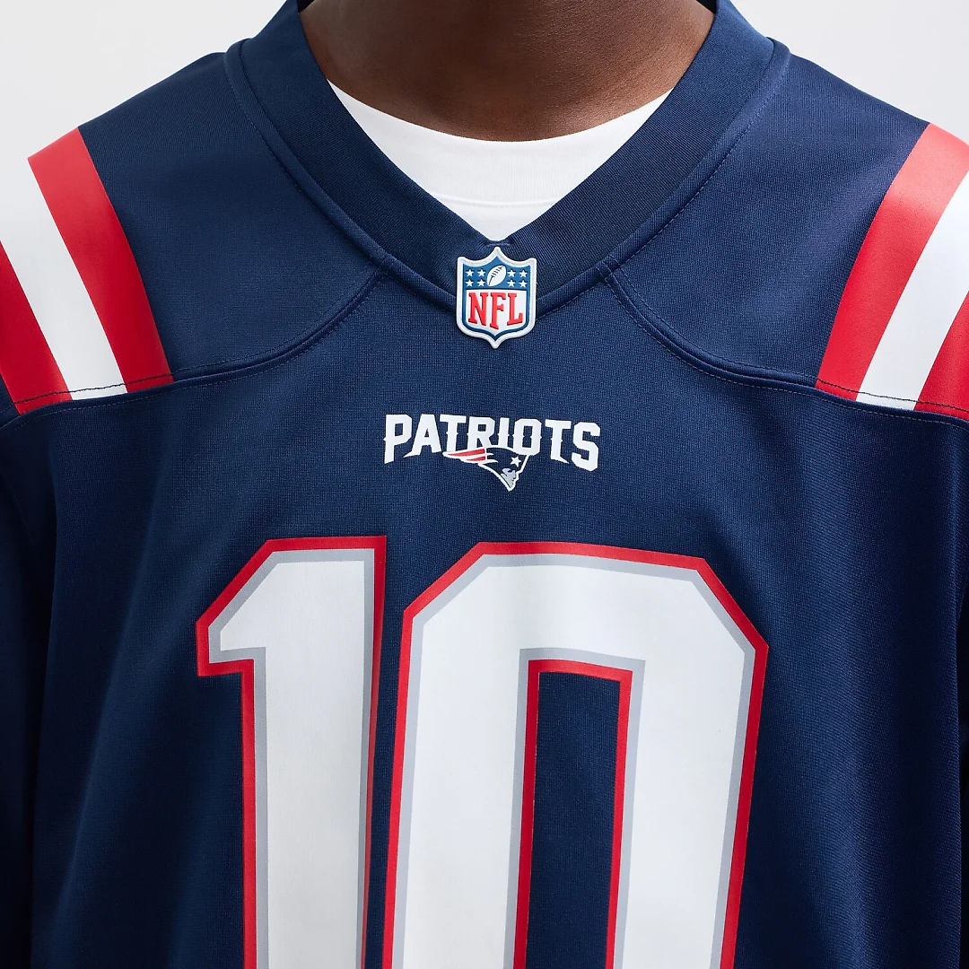 Zennovawear Drake Maye New England Patriots Player Game Jersey - Navy