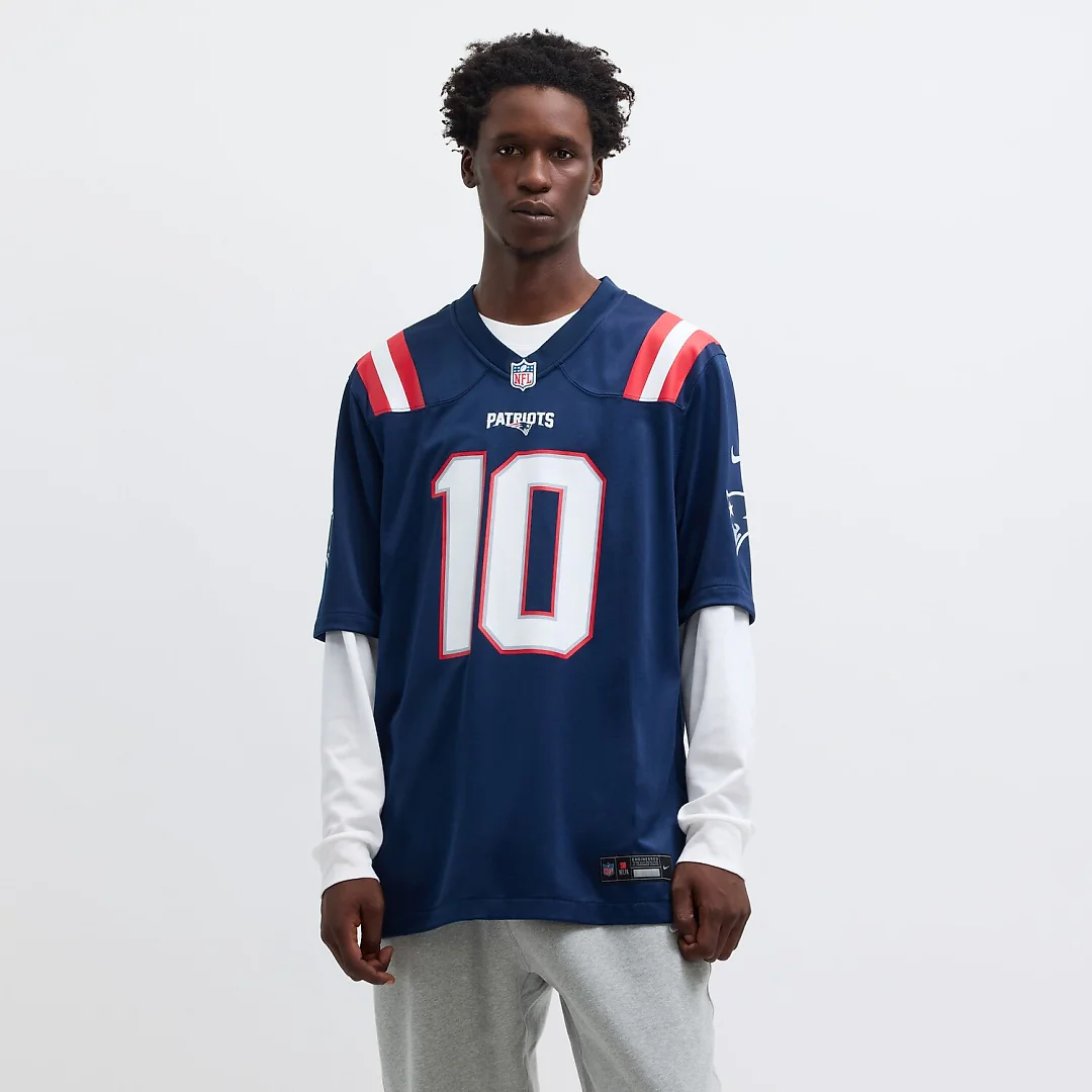 Zennovawear Drake Maye New England Patriots Player Game Jersey - Navy