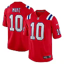 Zennovawear Drake Maye New England Patriots Player Game Jersey - Red