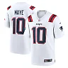 Zennovawear Drake Maye New England Patriots Player Game Jersey - White