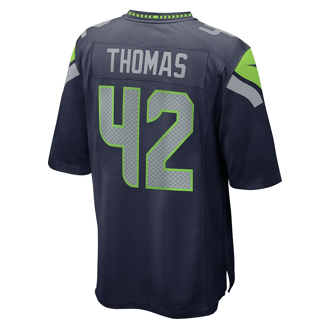 Zennovawear Drake Thomas Seattle Seahawks Game Jersey - College Navy