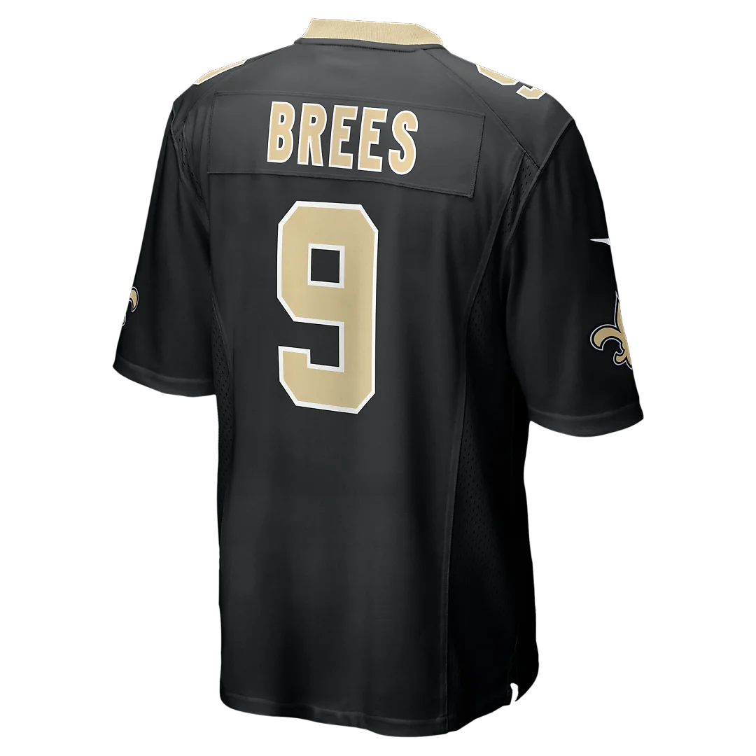 Zennovawear Drew Brees New Orleans Saints Team Game Jersey - Black