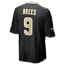 Zennovawear Drew Brees New Orleans Saints Team Game Jersey - Black