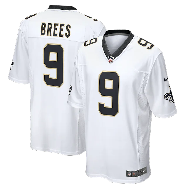 Zennovawear Drew Brees New Orleans Saints Game Jersey - White