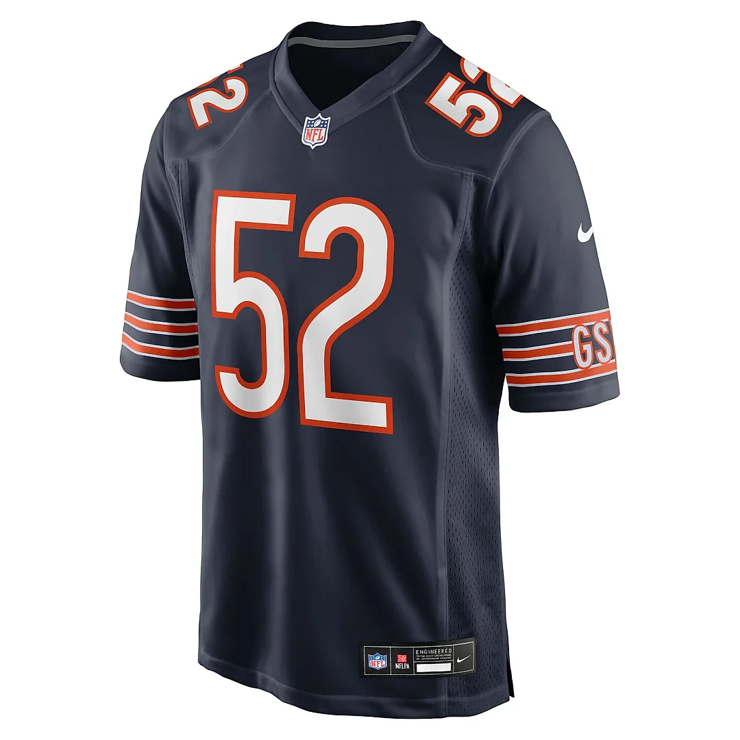 Zennovawear Drew Dalman Chicago Bears Team Game Jersey - Navy