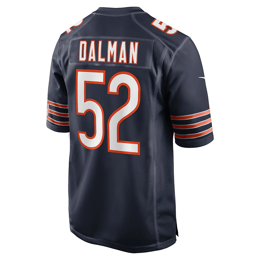 Zennovawear Drew Dalman Chicago Bears Team Game Jersey - Navy