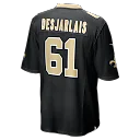 Zennovawear Drew Desjarlais New Orleans Saints Game Player Jersey - Black