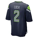 Zennovawear Drew Lock Seattle Seahawks Team Game Jersey - College Navy
