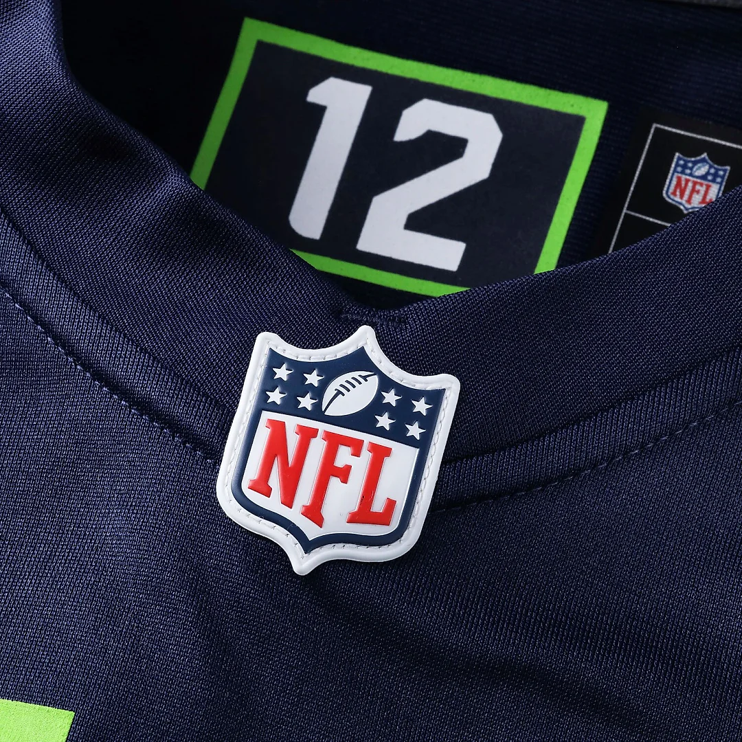 Zennovawear Drew Lock Seattle Seahawks Team Game Jersey - College Navy