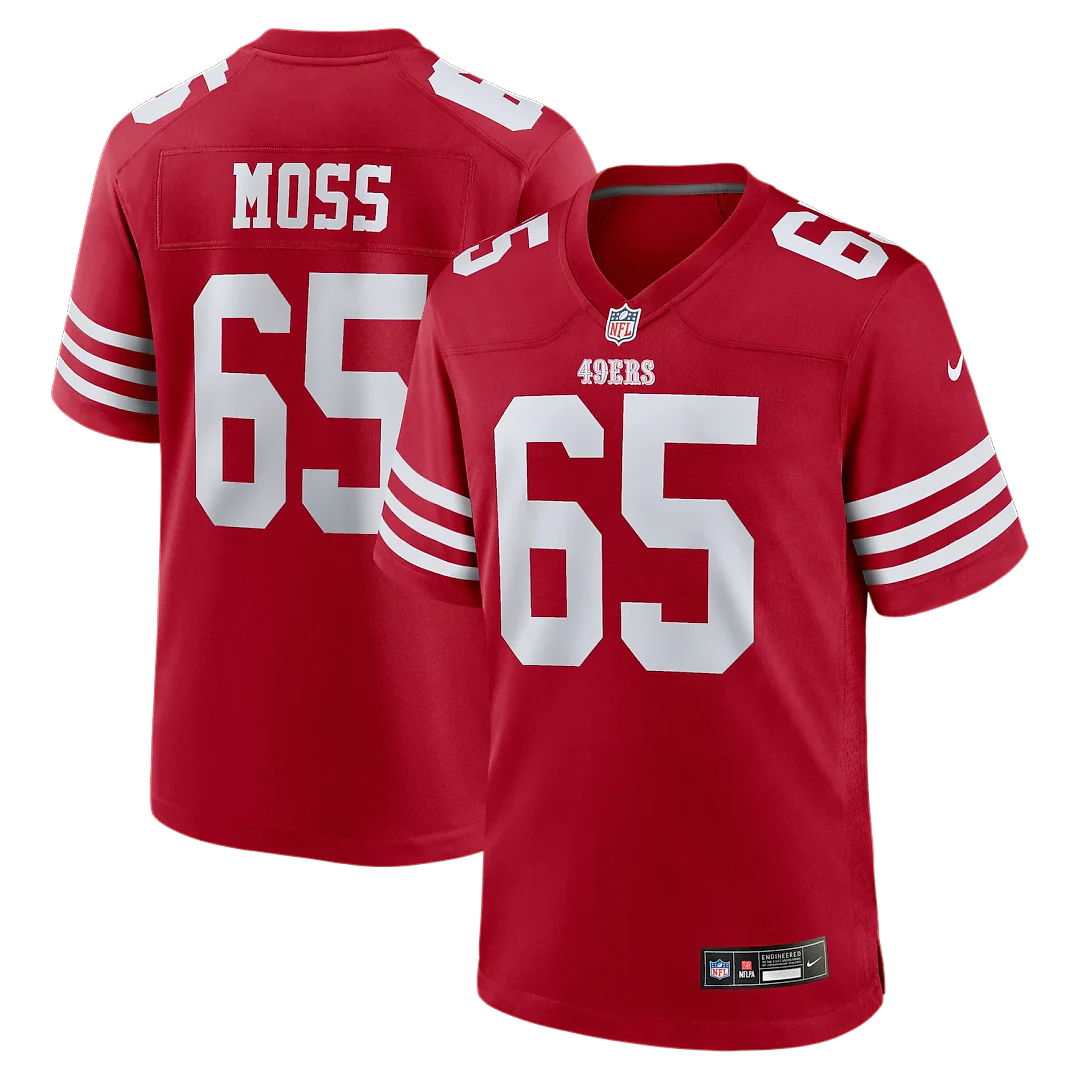 Zennovawear Drew Moss San Francisco 49ers Team Game Jersey - Scarlet