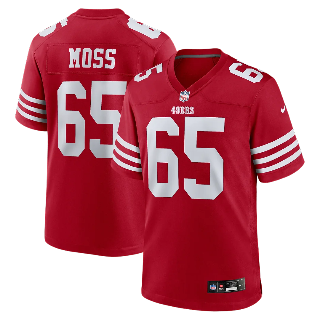 Zennovawear Drew Moss San Francisco 49ers Team Game Jersey - Scarlet