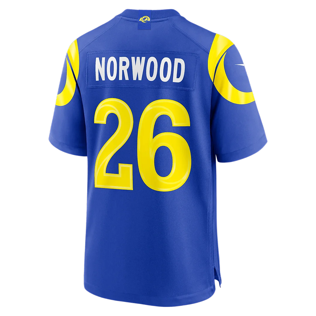 Zennovawear Drey Norwood Los Angeles Rams Game Jersey - Royal