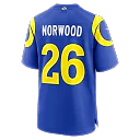Zennovawear Drey Norwood Los Angeles Rams Game Jersey - Royal