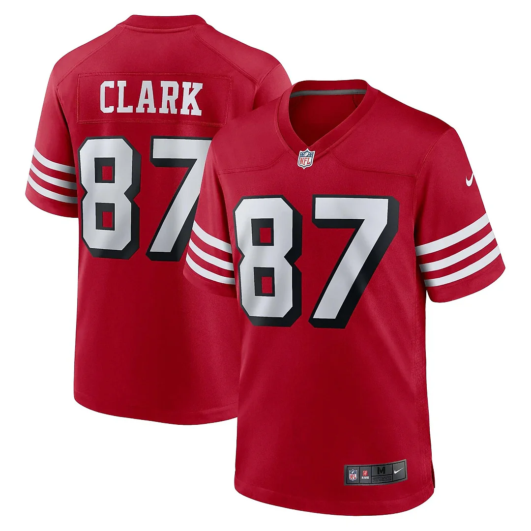 Zennovawear Dwight Clark San Francisco 49ers Retired Player Alternate Game Jersey - Scarlet