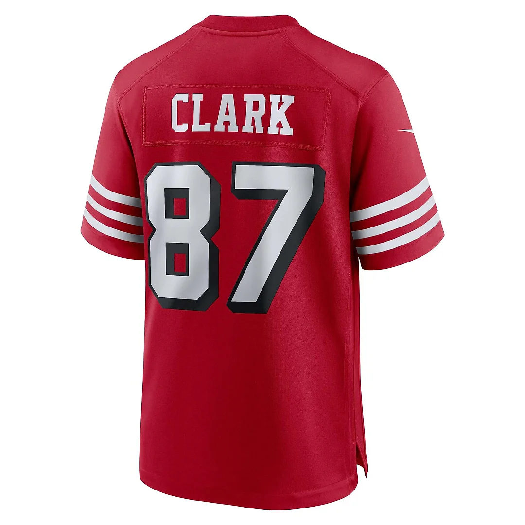 Zennovawear Dwight Clark San Francisco 49ers Retired Player Alternate Game Jersey - Scarlet