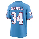 Zennovawear Earl Campbell Tennessee Titans Retired Player Alternate Game Jersey - Light Blue