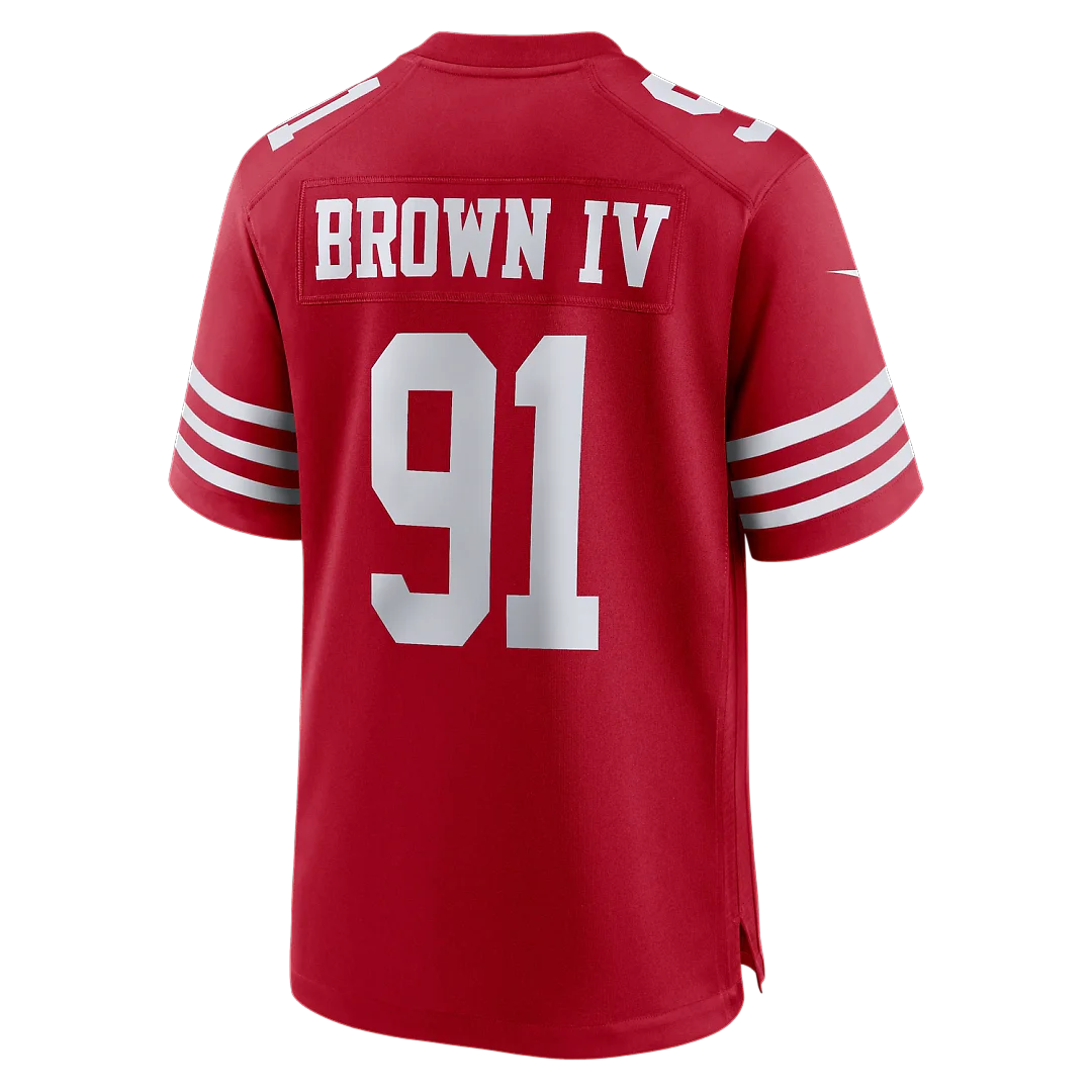 Zennovawear Earnest Brown IV San Francisco 49ers Team Game Jersey - Scarlet
