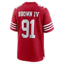 Zennovawear Earnest Brown IV San Francisco 49ers Team Game Jersey - Scarlet