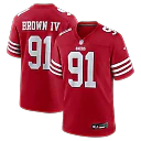 Zennovawear Earnest Brown IV San Francisco 49ers Team Game Jersey - Scarlet