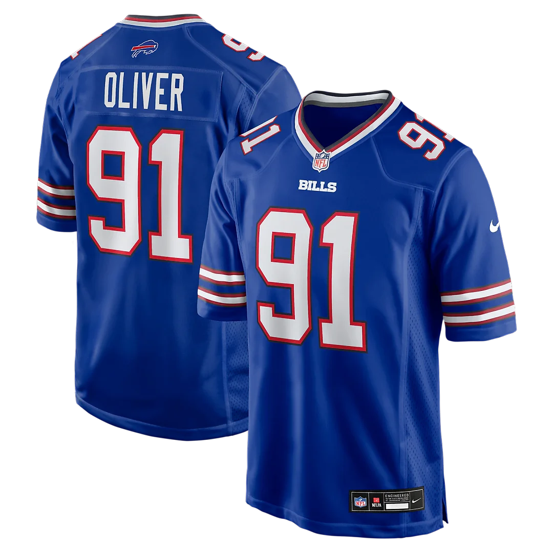 Zennovawear Ed Oliver Buffalo Bills Team Game Player Jersey - Royal