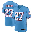 Zennovawear Eddie George Tennessee Titans Retired Player Alternate Game Jersey - Light Blue