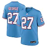 Zennovawear Eddie George Tennessee Titans Retired Player Alternate Game Jersey - Light Blue