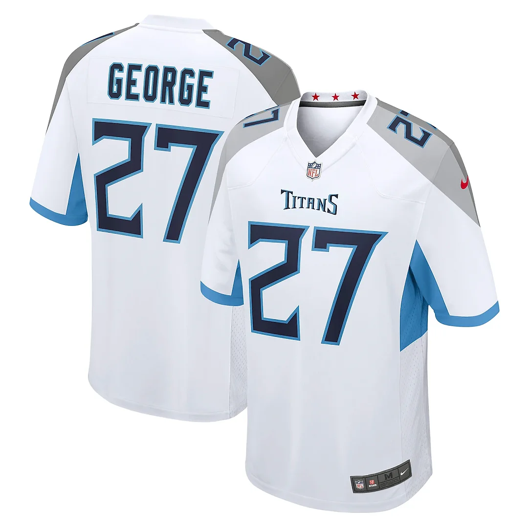 Zennovawear Eddie George Tennessee Titans Retired Player Game Jersey - White