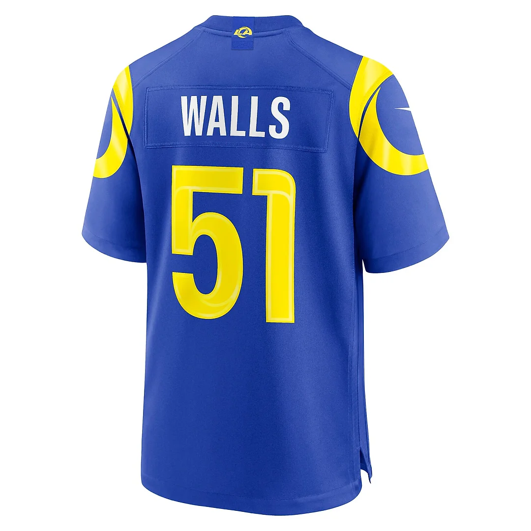 Zennovawear Eddie Walls III Los Angeles Rams Game Jersey - Royal