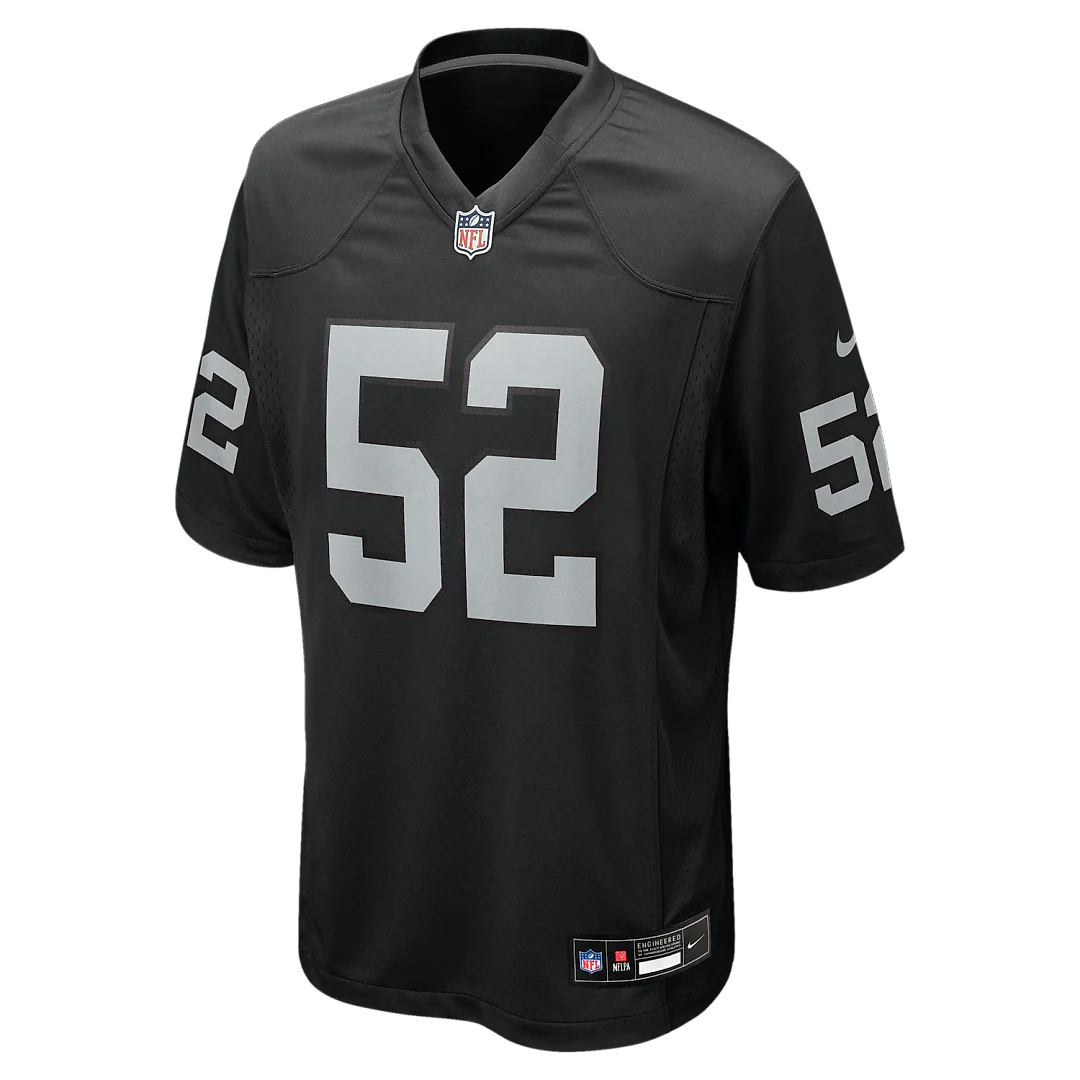 Zennovawear Elandon Roberts Las Vegas Raiders Team Game Jersey - Black