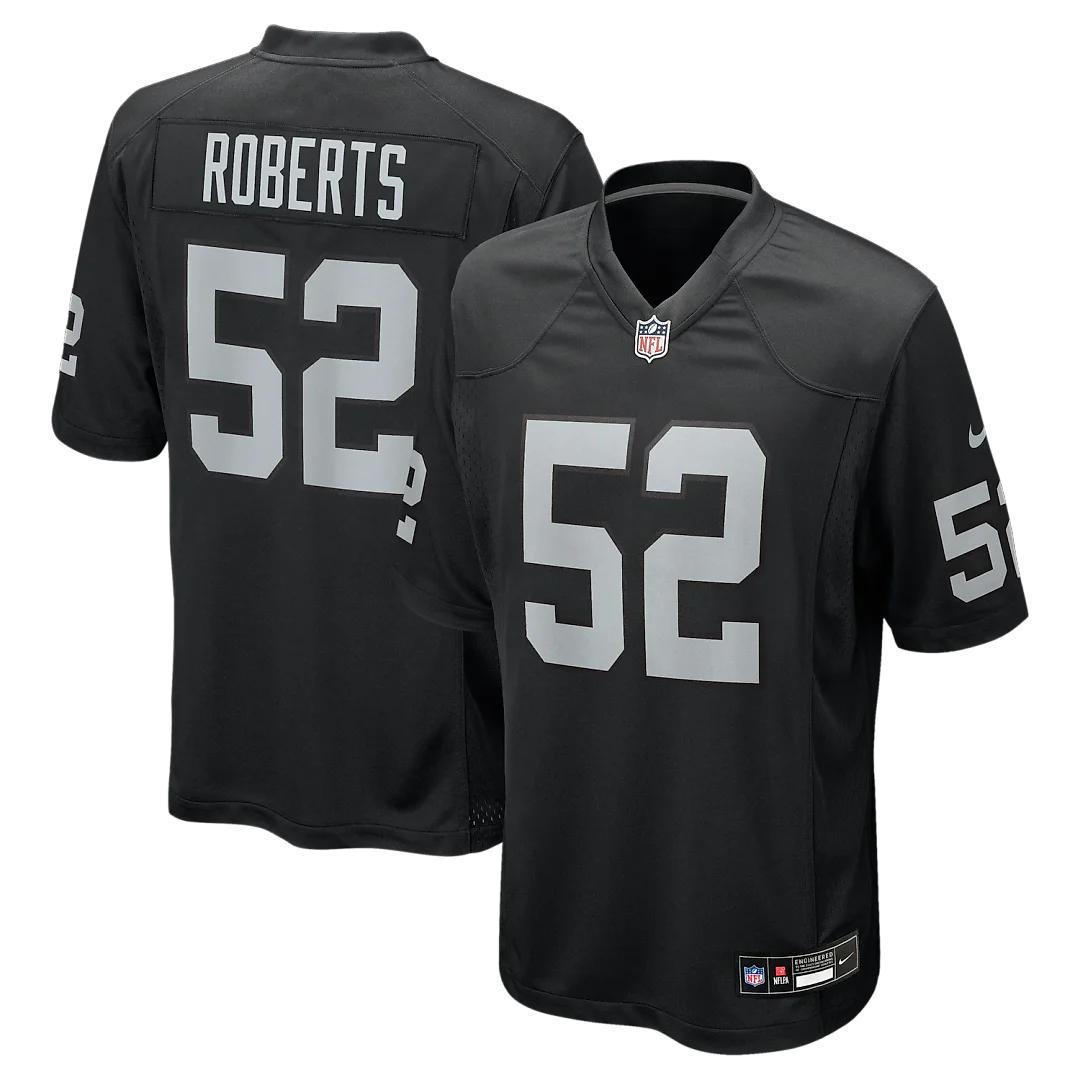 Zennovawear Elandon Roberts Las Vegas Raiders Team Game Jersey - Black