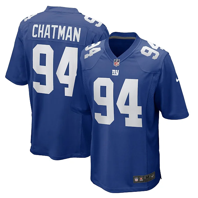 Zennovawear Elijah Chatman New York Giants Team Game Jersey - Royal