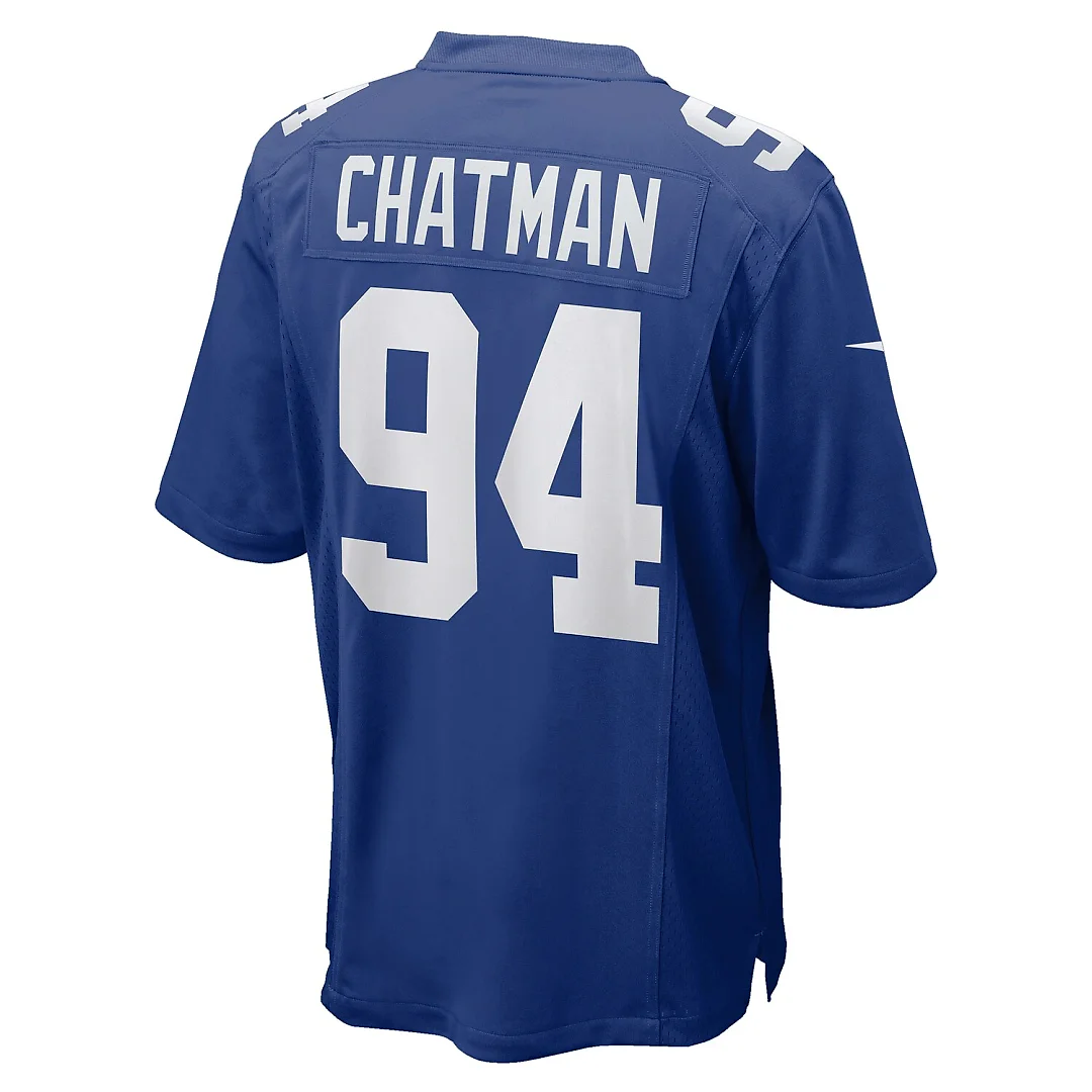 Zennovawear Elijah Chatman New York Giants Team Game Jersey - Royal