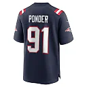 Zennovawear Elijah Ponder New England Patriots Team Game Jersey - Navy