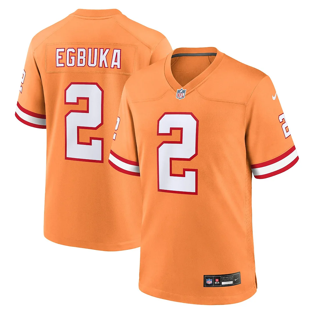 Zennovawear Emeka Egbuka Tampa Bay Buccaneers Alternate 2 Game Jersey - Creamsicle