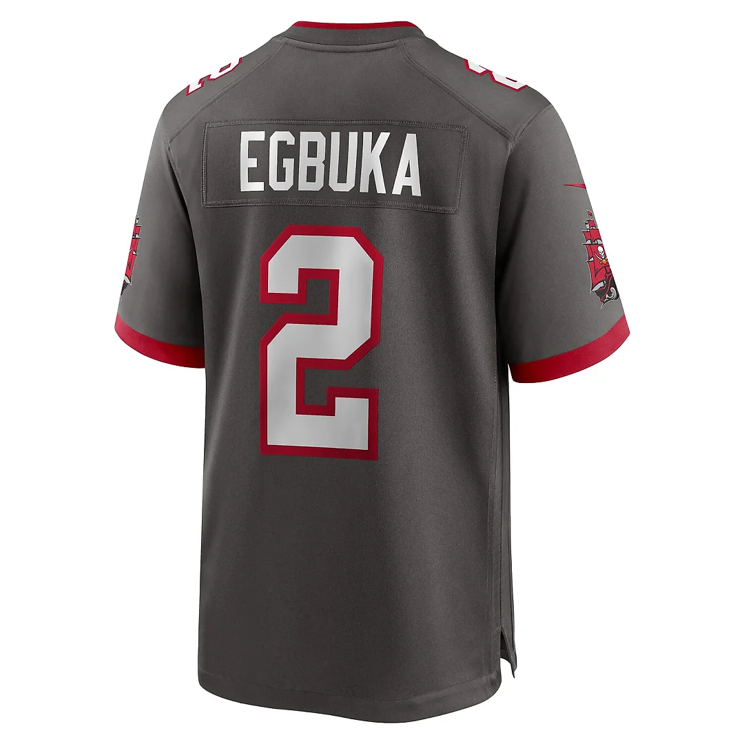 Zennovawear Emeka Egbuka Tampa Bay Buccaneers Alternate Game Player Jersey - Pewter