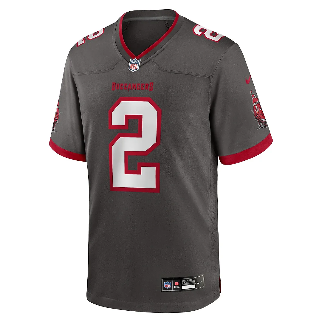 Zennovawear Emeka Egbuka Tampa Bay Buccaneers Alternate Game Player Jersey - Pewter