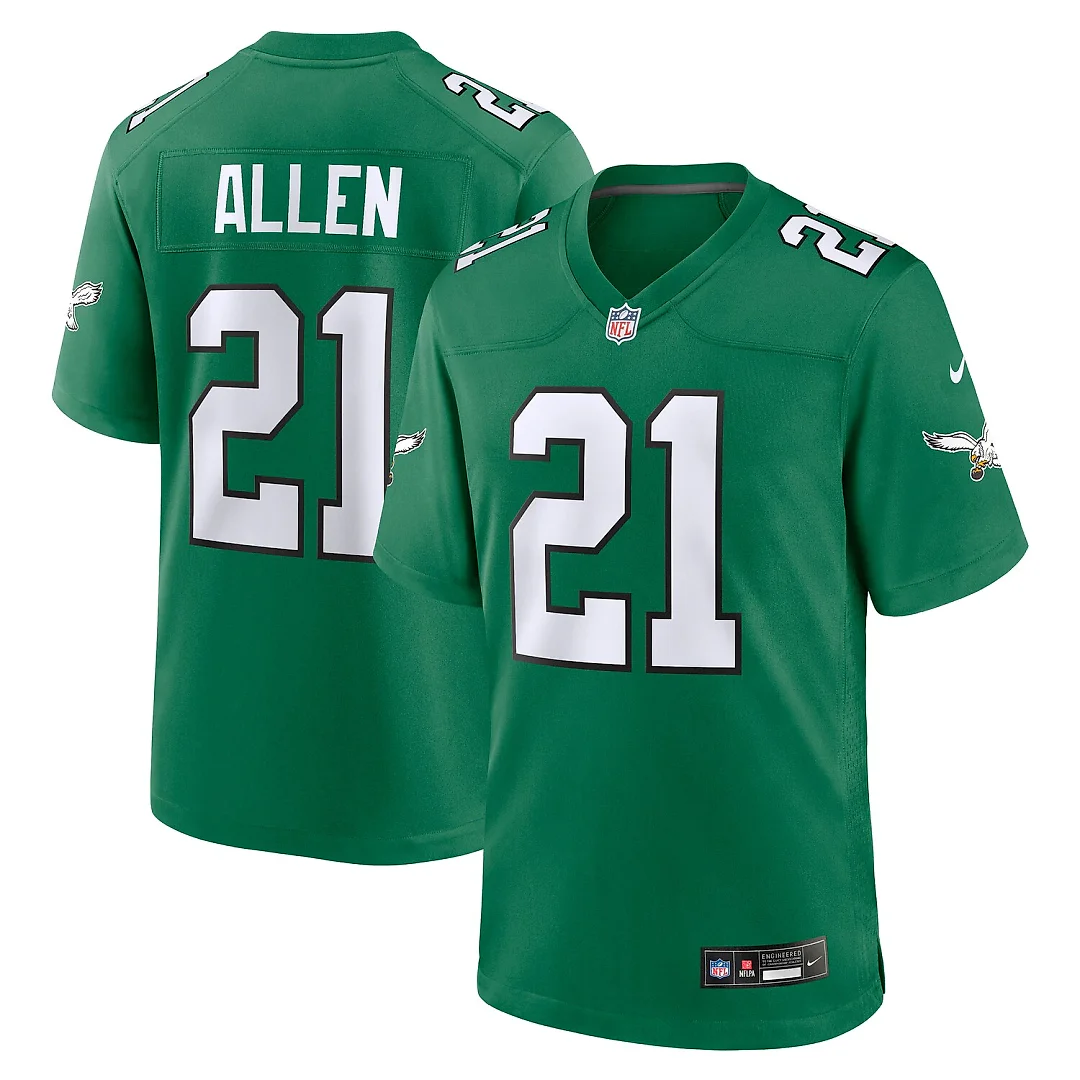 Zennovawear Eric Allen Philadelphia Eagles Retired Player Alternate Game Jersey - Kelly Green