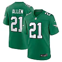 Zennovawear Eric Allen Philadelphia Eagles Retired Player Alternate Game Jersey - Kelly Green