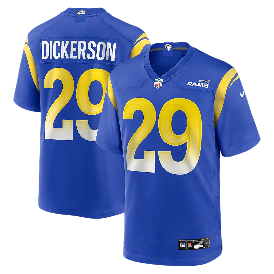 Zennovawear Eric Dickerson Los Angeles Rams Game Retired Player Jersey - Royal