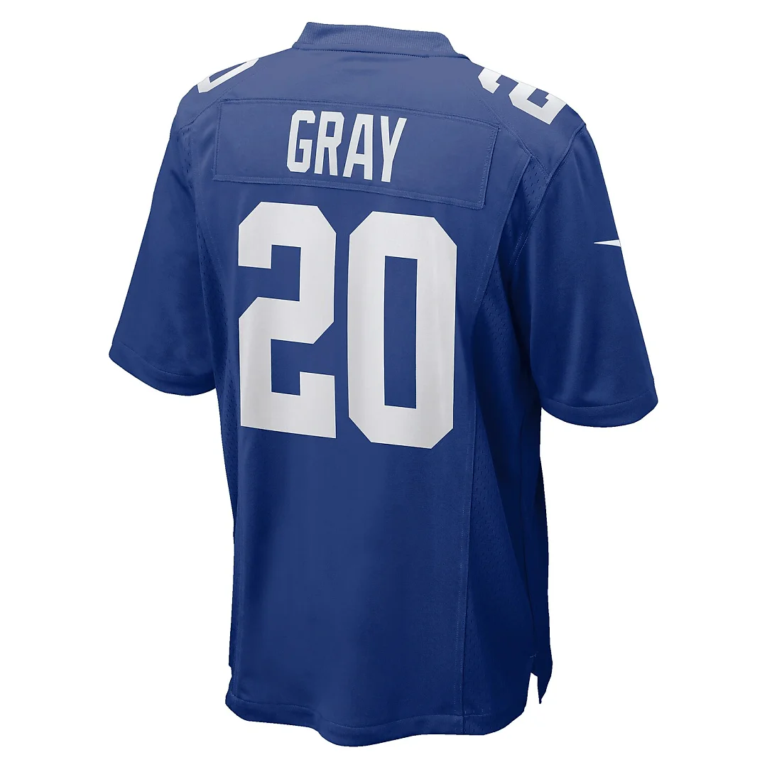 Zennovawear Eric Gray New York Giants Team Game Jersey - Royal