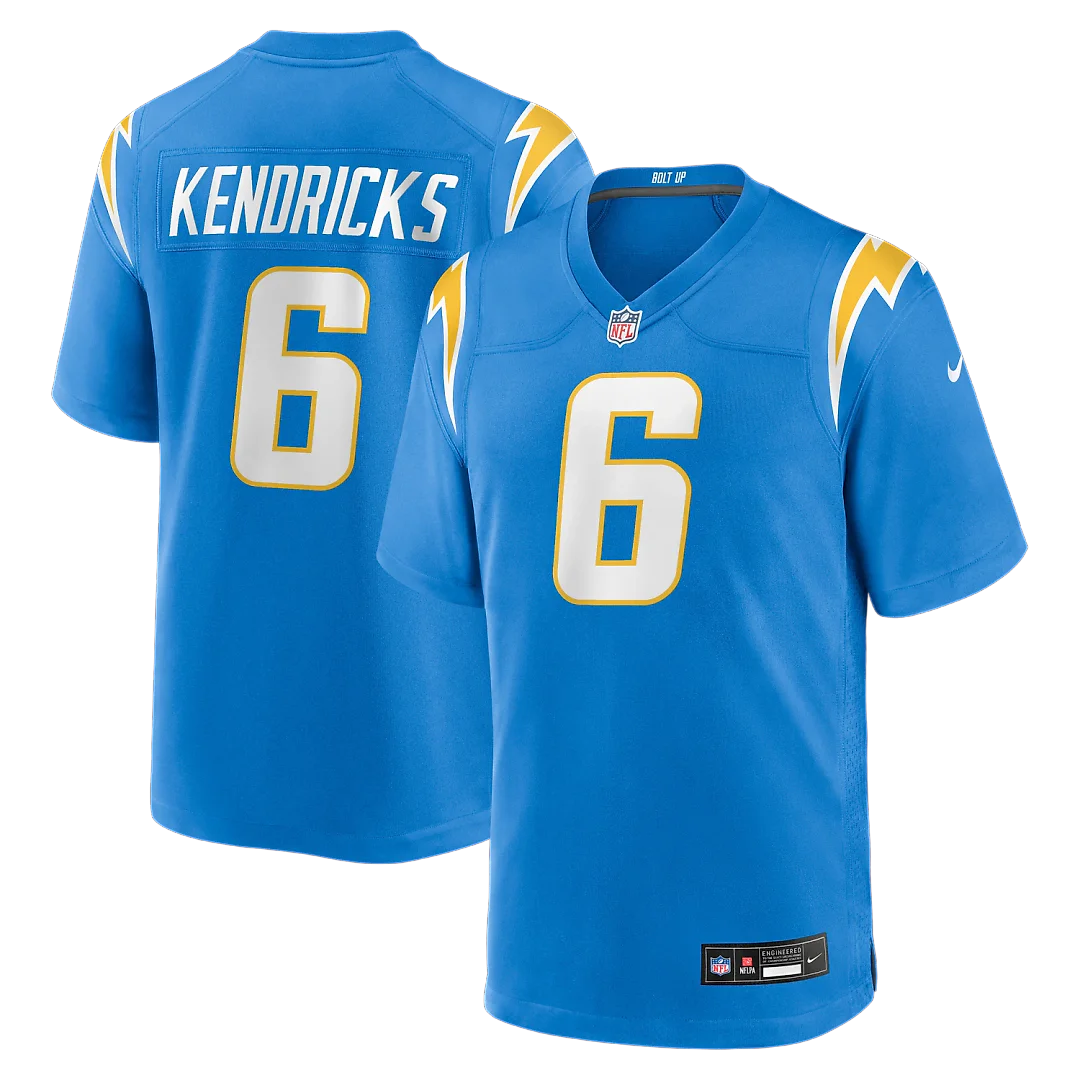 Zennovawear Eric Kendricks Los Angeles Chargers Game Player Jersey - Powder Blue